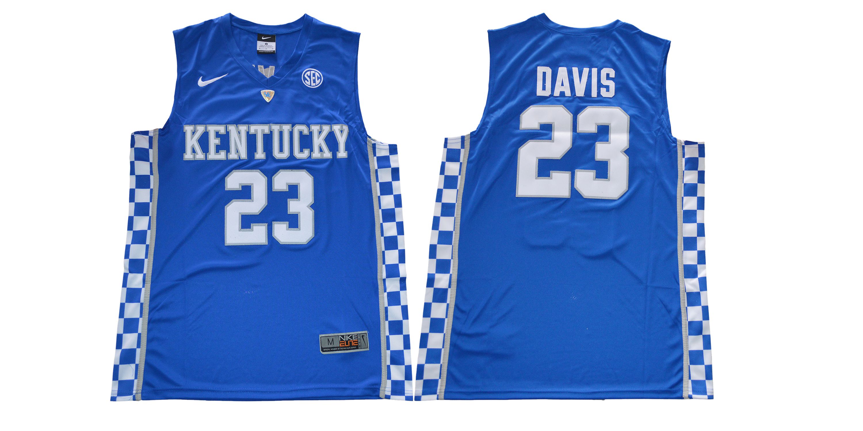 Men Kentucky Wildcats #23 Davis Blue NBA NCAA Jerseys->->NCAA Jersey